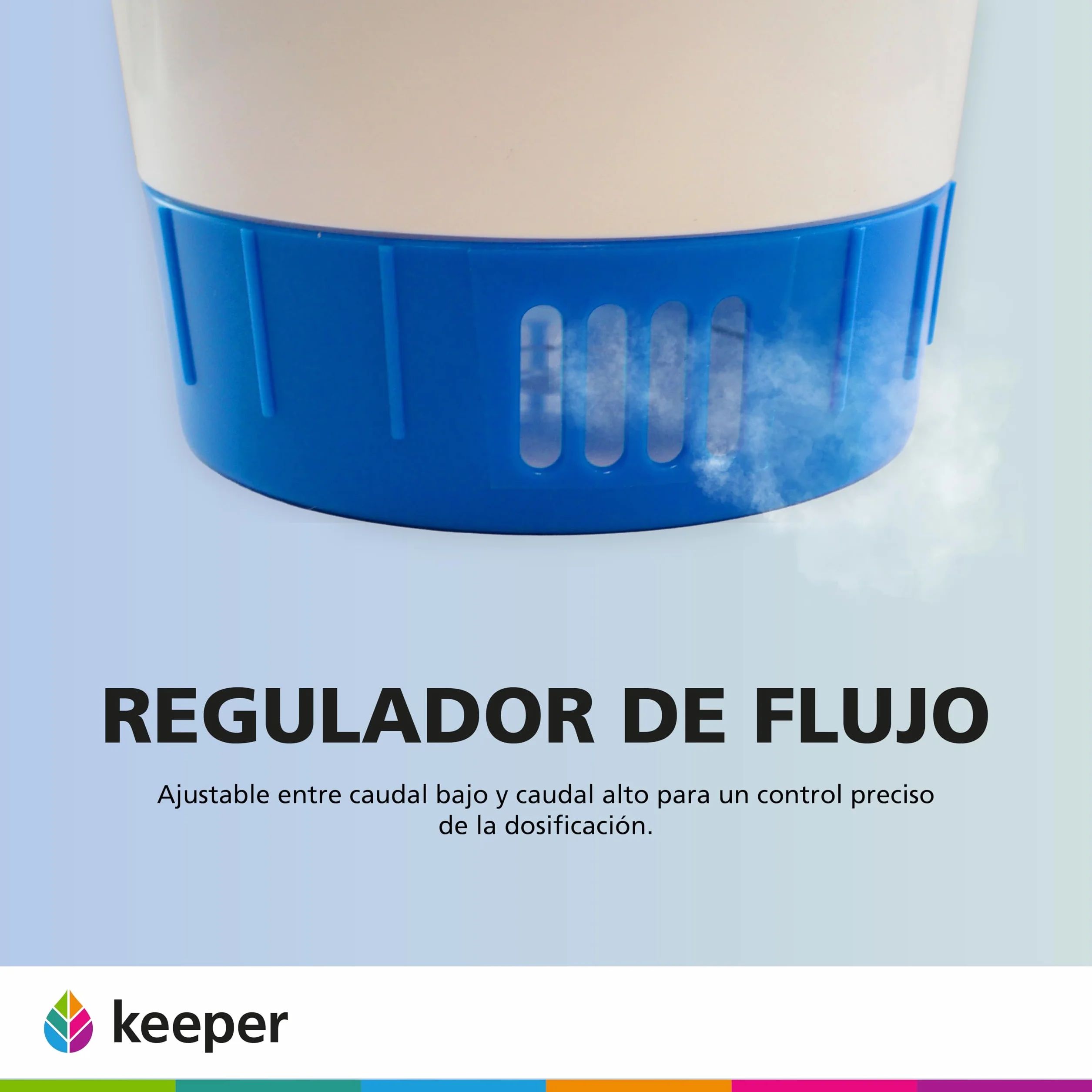 Keeper Kit Recoge Hojas para Piscina + Dosificador de Cloro. Recoje Hojas con Fijación Palomilla y Bolsa Grande. Red para Piscinas. Dispensador de Cloro Flotante. Capacidad plastillas 200g