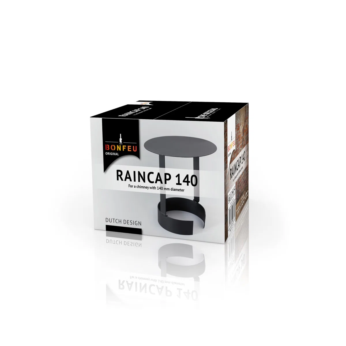 BonFeu Rain Canopy 140 Negro Ø14 - Acero con Recubrimiento en Polvo