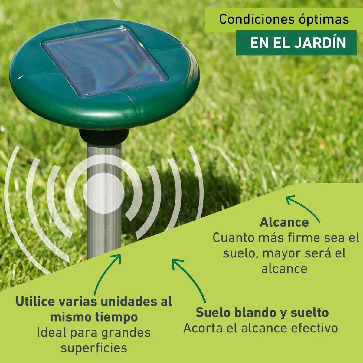 Windhager Ahuyentador de topos y topillos Solar 4 Estrellas -repelente de serpientes, repelente de lagartos - área efectiva de hasta 800 m²