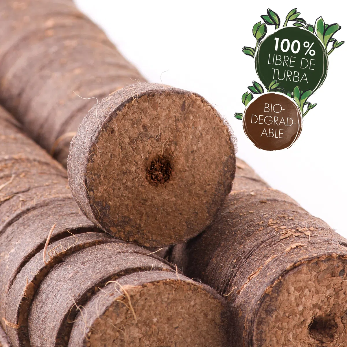 OwnGrown Gránulos de Abono para Semillas de Fibra de Coco, 125 Unidades - Tapones de Coco Fibra de 3,4 cm para un Fuerte de Raíces - Ideales para Germinación de Semillas y Plantación en Interiores