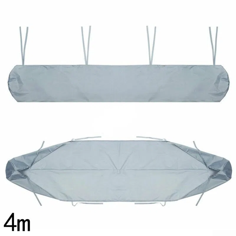 Cubierta protectora para toldo de patio, bolsa de almacenamiento impermeable, protector contra el polvo, para toldos retráctiles manuales, varias longitudes (4 m, gris)