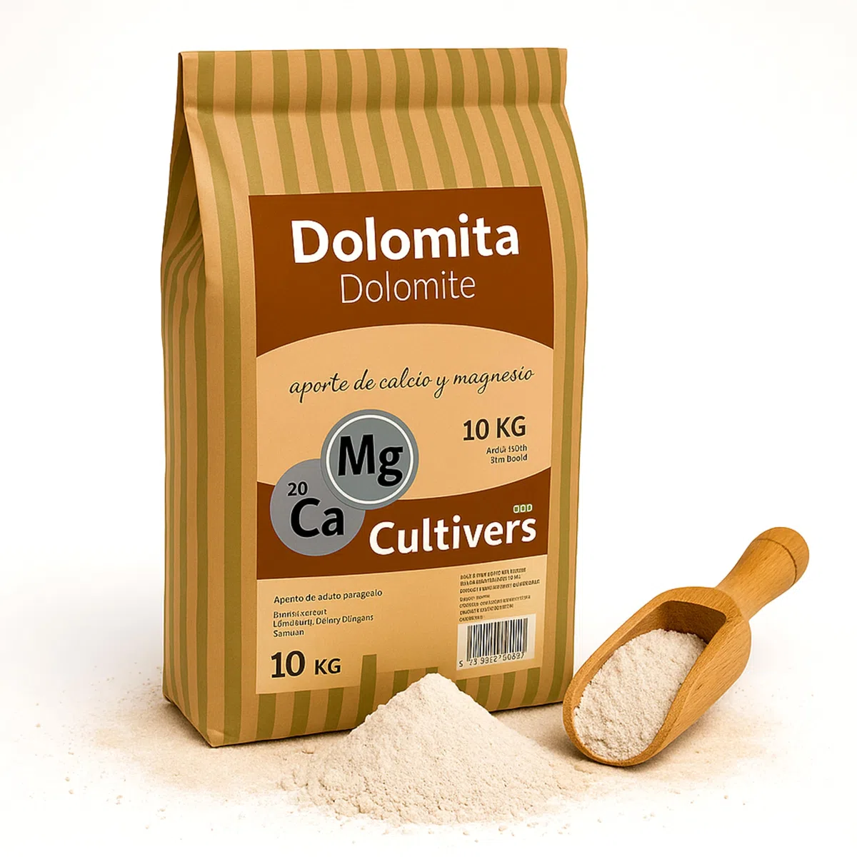 CULTIVERS Dolomita 10 kg Cal Agricola Micronizada para Agricultura Ecológica 100% Pura  Corrige pH del Suelo Aporta Calcio y Magnesio Mejora la Estructura y Fertilidad para Todo tipo de Cultivos