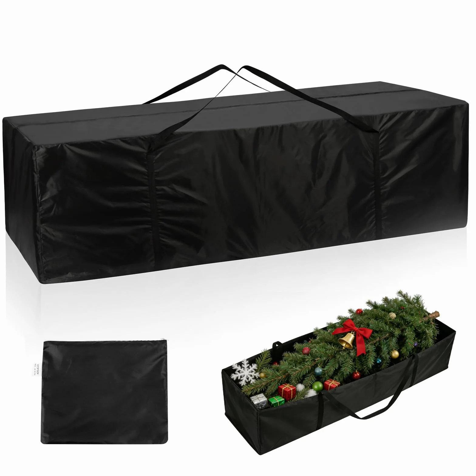 AiQInu Bolsa de Almacenamiento para Cojines Jardín, Oxford Funda Cojines Exterior Impermeable, Funda Cojín Bolsos con Asa de Transporte - 173x76x51cm