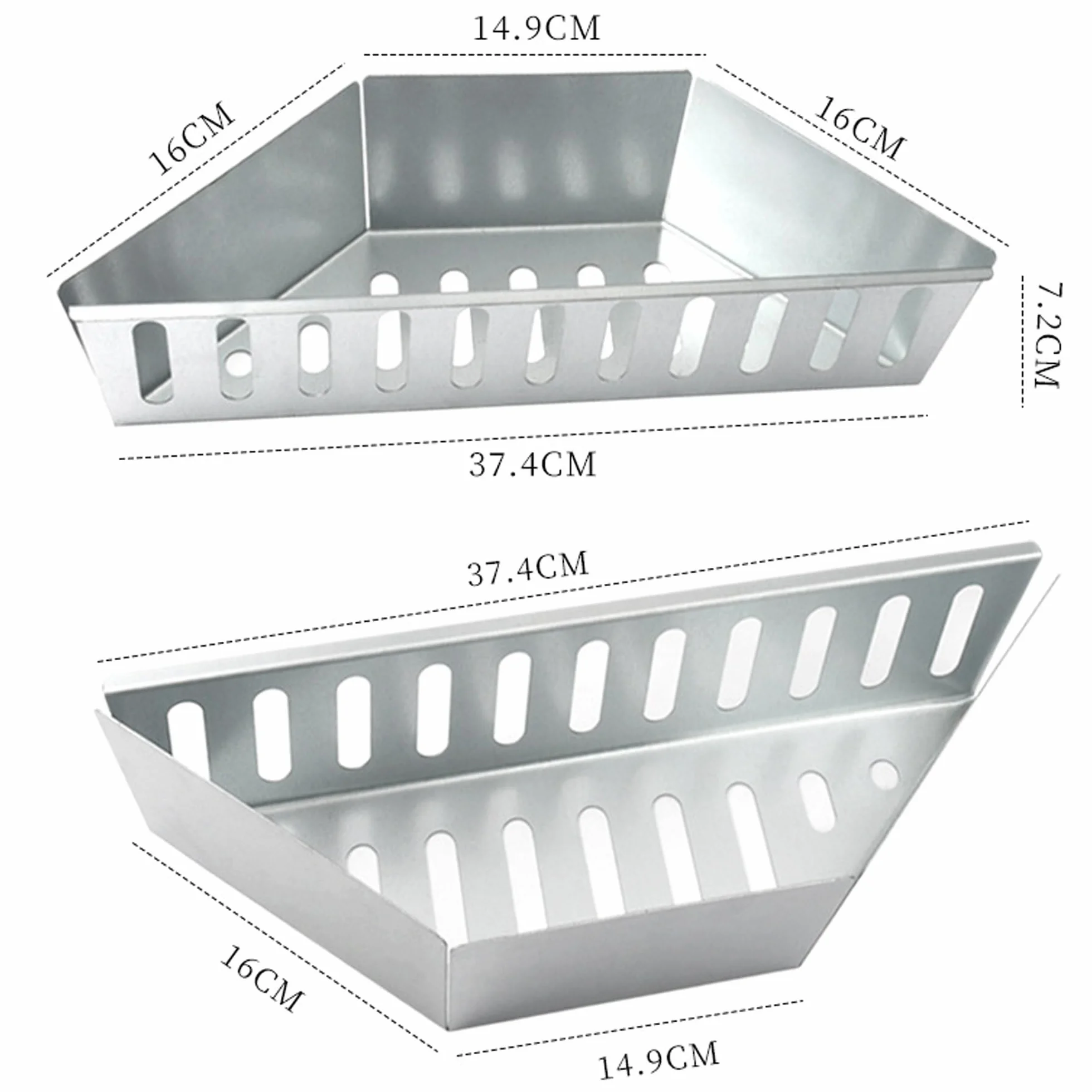 2PCS Cestas Para Carbón, Calor Directo e Indirecto Para Grill Hervidor de 39 cm, Soporte de Combustible de Carbón Para Piezas, Fácil de Limpiar, Se Puede Superponer Para Almacenar