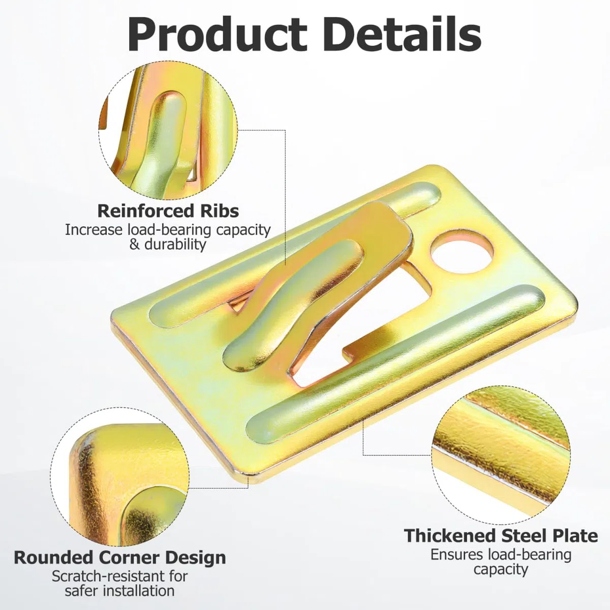 Artibetter 4 Piezas Gancho de cesta Soporte para calentador de agua Accesorios de montaje para calentador de agua colgador de pared para calentador de agua placa de acero Golden