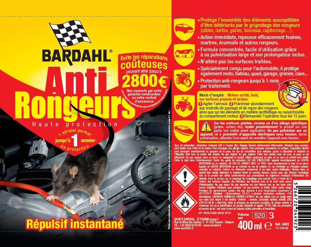 BARDAHL Repelente de Roedores