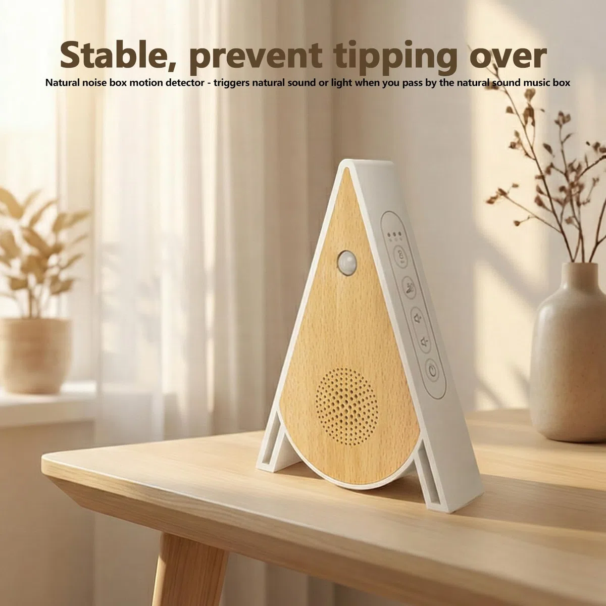 Caja De Sonido Triangular Con Sensor De Pájaros: Caja De Sonido Para Pájaros Con Temporizador, Bird Chirping Sound Box Para Meditación Recreación Relajación En Dormitorio Baño Lugar De Trabajo