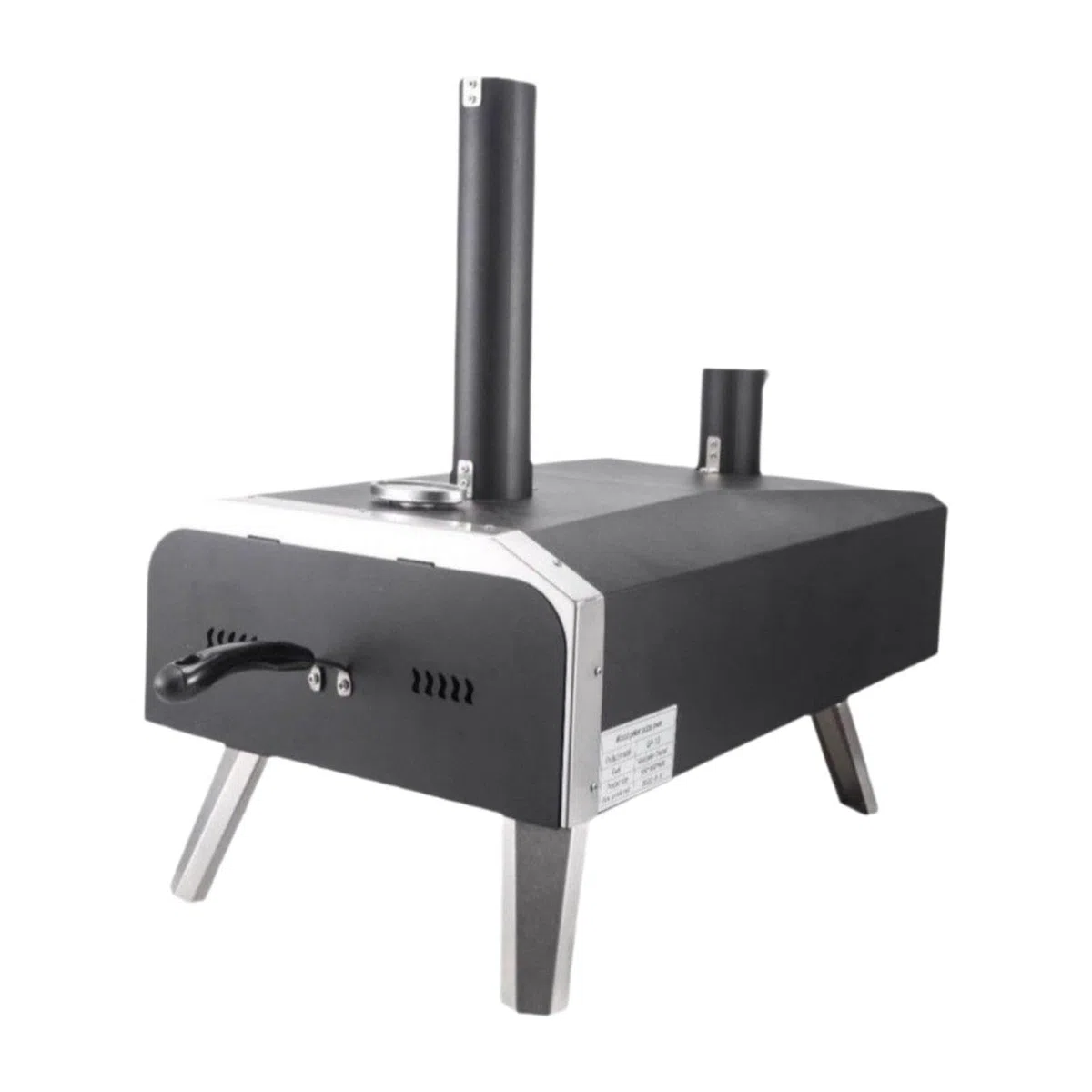 Horno Eléctrico de Exterior con Quemador Giratorio de Acero Inoxidable para Pizza, Portátil Y Multifuncional, Aparato de Calefacción, con rotación