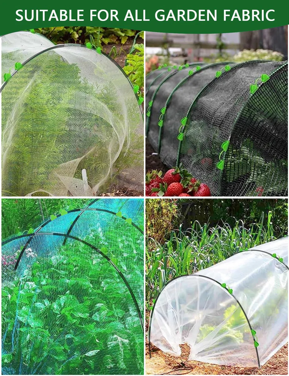 60 Piezas Arcos para Invernadero, Gardenaros Invernadero para Cultivar Túneles, Ajustable Libre de óxido de Plantas de Jardín Cama de Apoyo Aros, DIY Planta de Apoyo de Estacas de Jardín