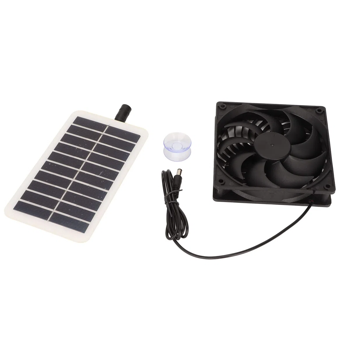 Kit de Ventiladores de Panel Solar, Ventilador de Escape con Energía Solar de 15 W, Ventilador de Ventilación de Escape Solar Portátil para Invernadero, Gallinero, Casa de Perro