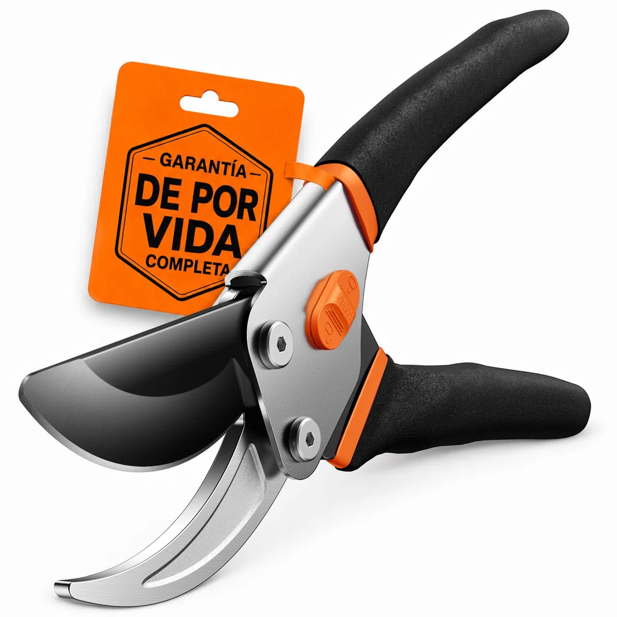 Tijeras de Poda Bypass 21,5 Cm – con Cuchillas SK5, Muelle Sellado Y Seguro Ambidiestro para Manos Débiles, las Tijeras de Jardinería Profesionales para Rosales Y Árboles Frutales – Regalo