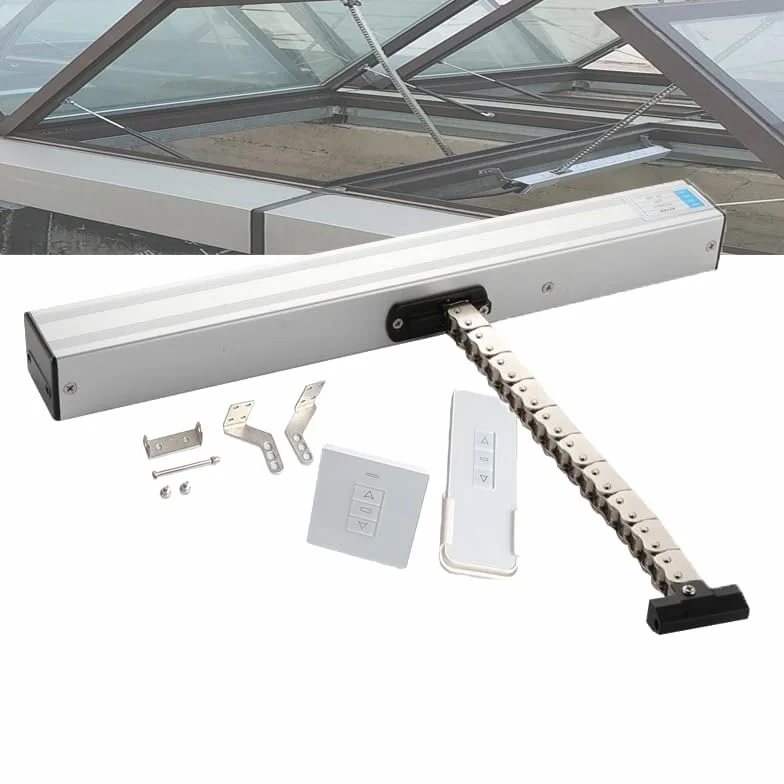 Actuador eléctrico para abrir ventanas – Abridor automático de ventanas para el hogar, longitud ajustable, fácil de instalar, ideal para invernaderos, ventilación y acceso de aire fresco