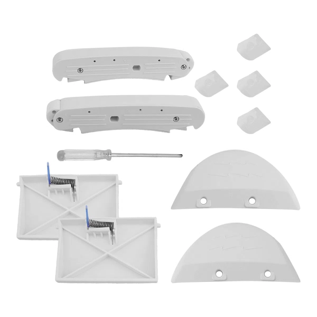 ReachMall Kit de reparación de limpiador de piscina para Hayward Navigator Vac Ultra, incluye biseles, solapas y zapatillas, piezas de repuesto de plástico para piscina