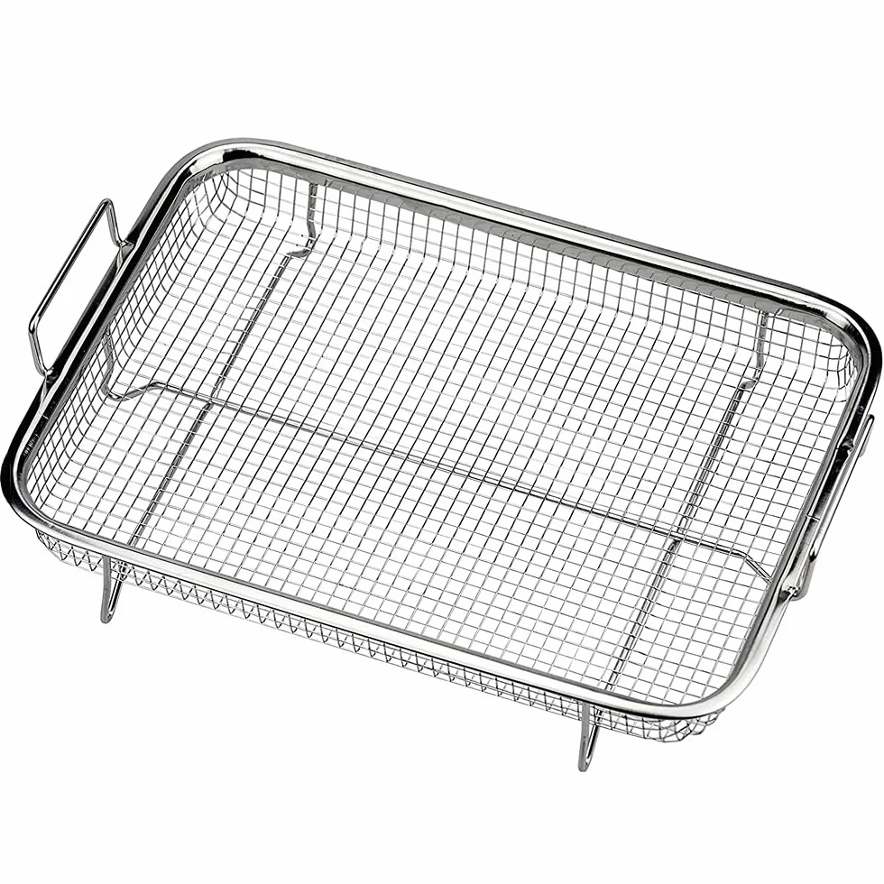 Juego Cocina Crujiente,Cesta Parrilla Malla,Bandeja Hornear Canasta,Cesta Juego Bandeja Hornear,Se Utiliza Para Hornear Galletas y Pasteles,Asar a La Parrilla y Enfriar,Cargar Frutas y Verduras