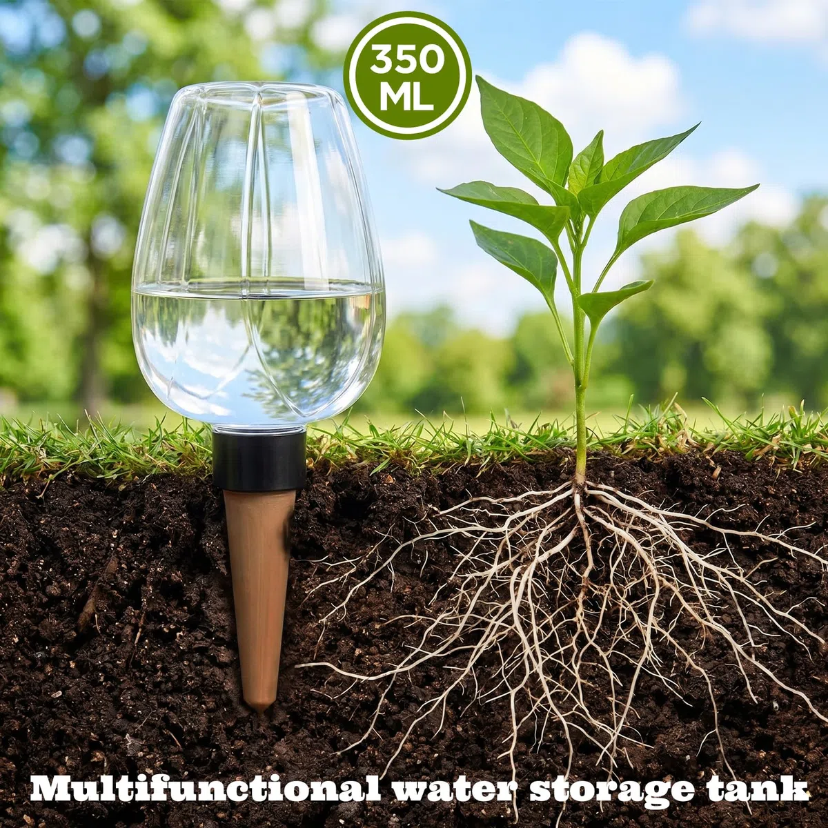 Bolas De Riego, Juego De 4 para Riego Automático De Plantas, Esferas De Agua para Plantas, 350 Ml De Autorriego, Bola De Riego para El Riego Automático De Plantas De Interior Y Balcón