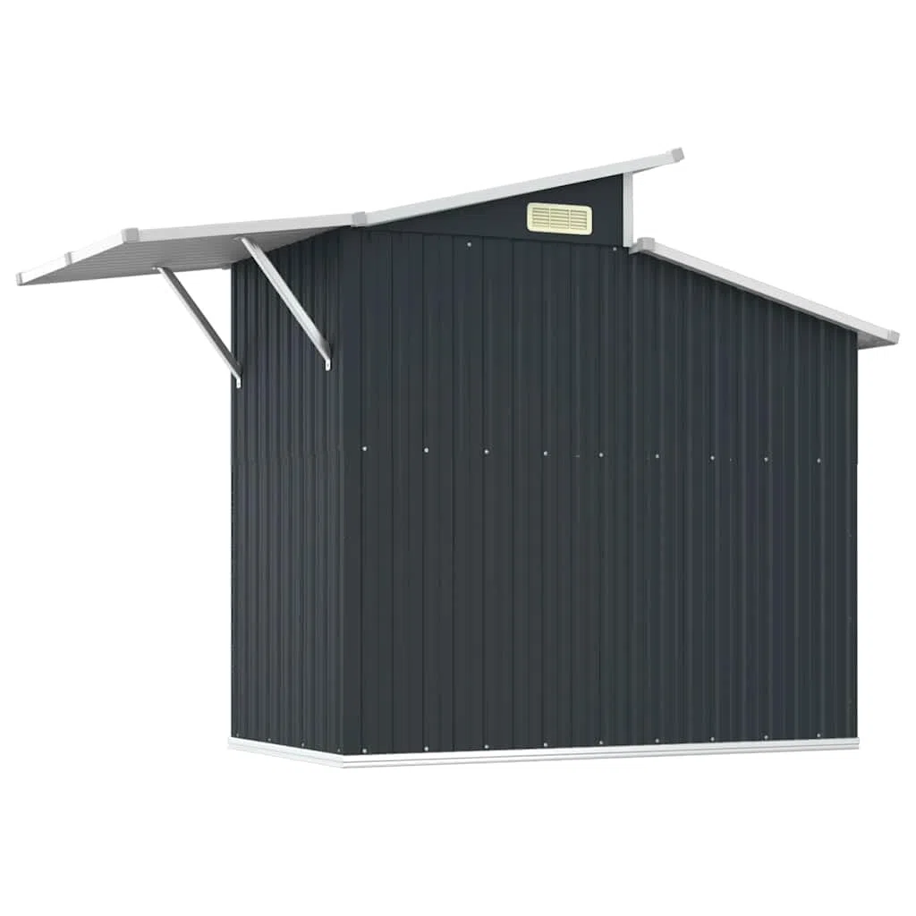 Caseta para electrodomésticos, color antracita, 270 x 130 x 208,5 cm, acero galvanizado