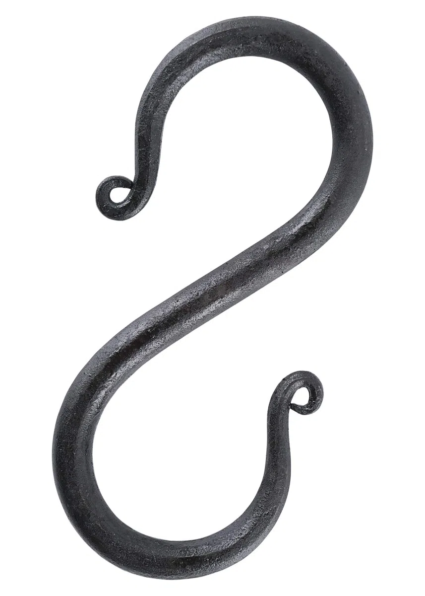 S-ganchos de acero forjado de hierro, (5 pcs) tamaño pequeño de la batalla de-merchant - medieval de Vikingo