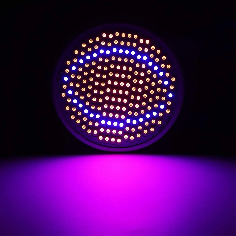 JTLB Full Gr24W 200 LED Luz de crecimiento de plantas E27 hidropónica, flores y verduras, 85 ~ 265 Vow