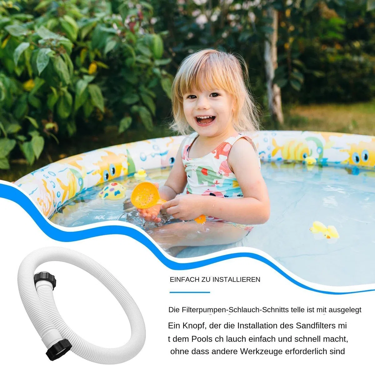 Generisch 2 mangueras de piscina de 38 mm, flexibles para piscinas, bombas de piscina, manguera de repuesto, 150 cm y 40 cm, accesorio para pantalones, accesorios de piscina, bomba para sistemas de