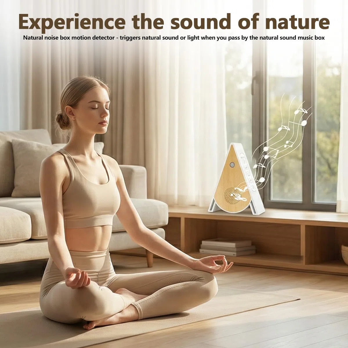Caja De Sonido Triangular Con Sensor De Pájaros: Caja De Sonido Para Pájaros Con Temporizador, Bird Chirping Sound Box Para Meditación Recreación Relajación En Dormitorio Baño Lugar De Trabajo