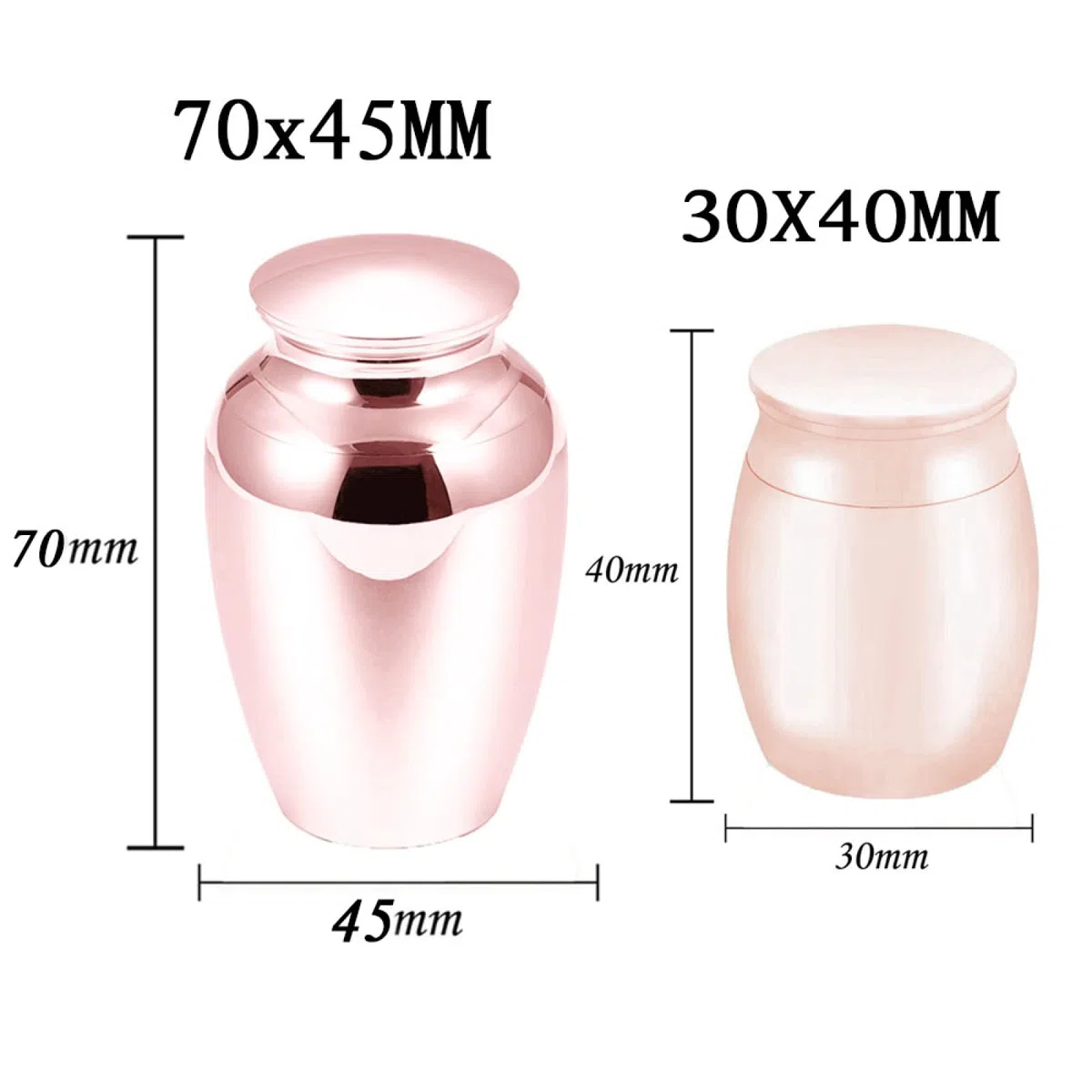 LZHLMCL Urnas De Entierro Pequeñas Urnas De Cremación Cenizas Humanas Recuerdo Urna De Aleación De Aluminio Mini Urnas Decorativas Mi Día Mi Héroe Mi Ángel Abuelo Rosa 30X40 Mm