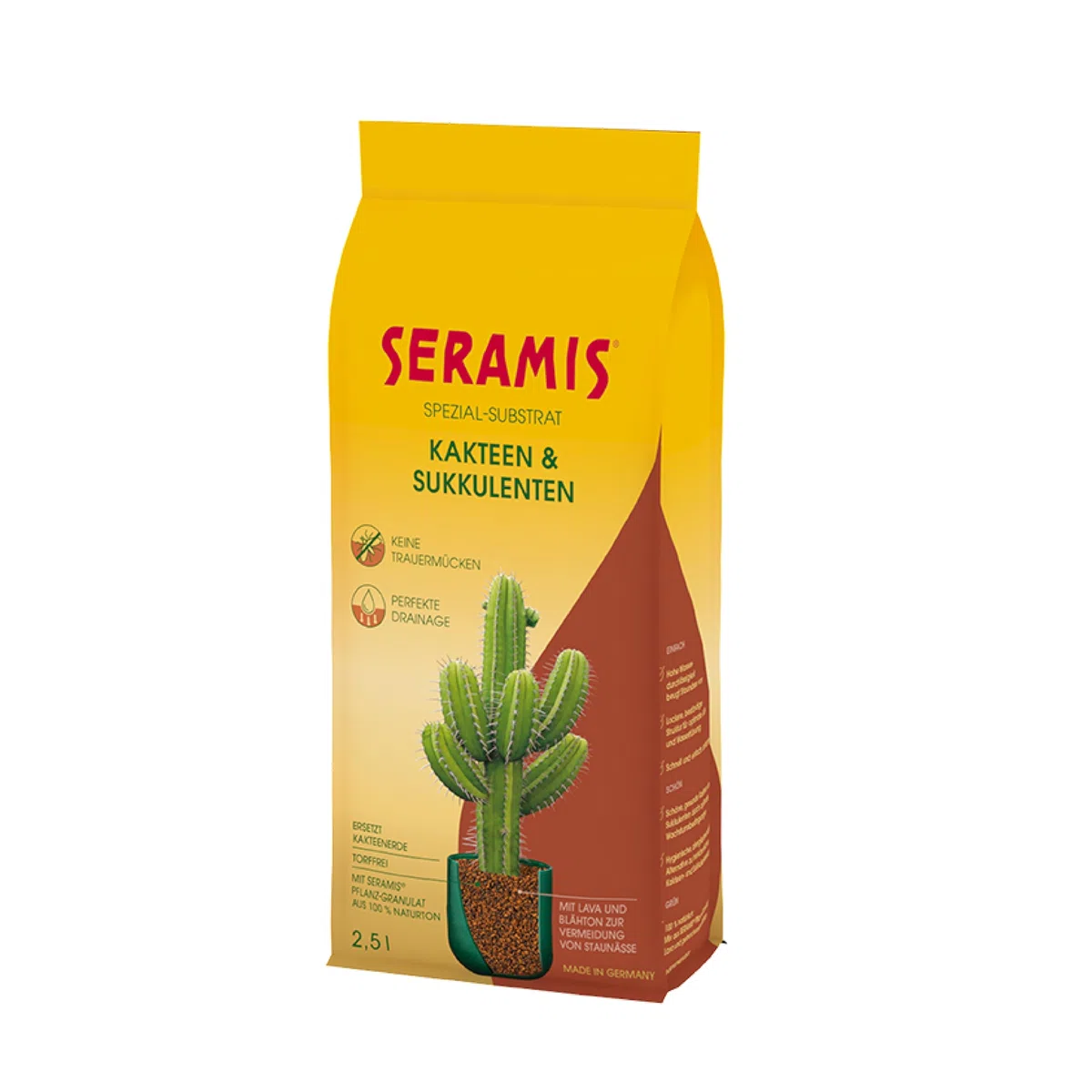 Seramis 731755 Sustrato Especial para Cactus y suculentas, Arcilla expandida, Sustituto para Tierra de Cactus para el Almacenamiento de nutrientes
