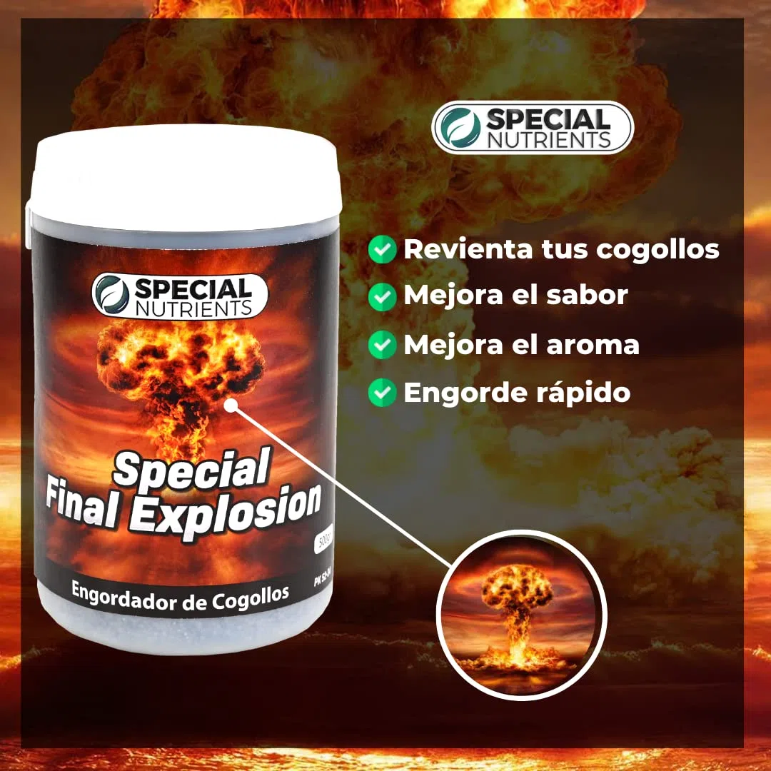 Special Nutrients - Cogollador Revienta tu Cosecha - Engorde Masivo Flores Rápido y de Calidad - Abono Explota Cogollos Pk 52-34 (250gr)
