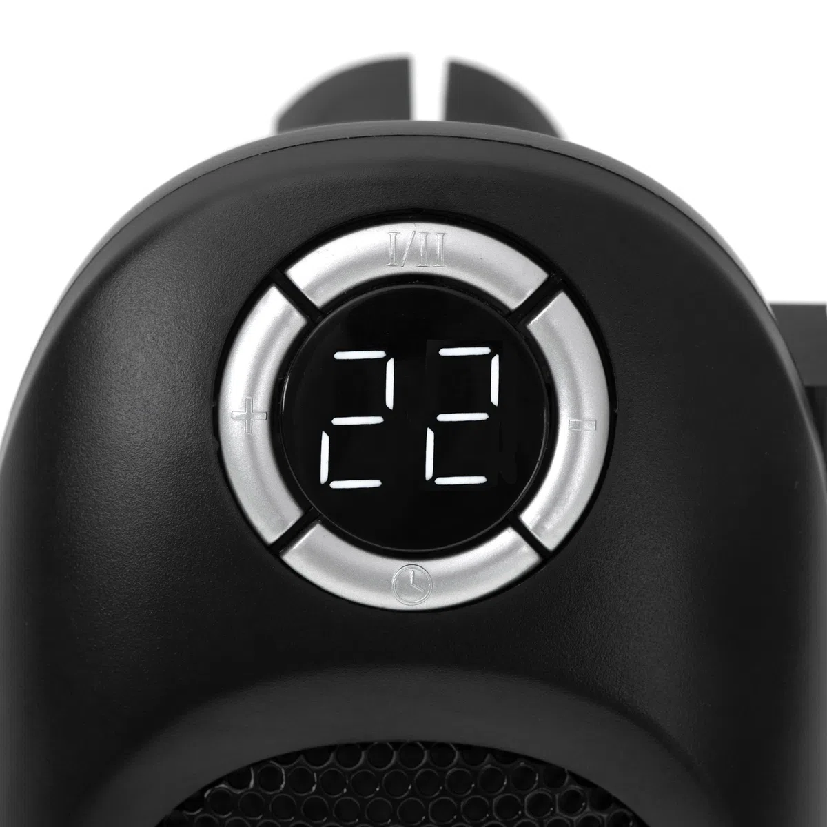 Adler AD7726 Mini Calefactor Portátil Cerámico sin Cable, Regulador de Temperatura 15-35ºC, Pantalla LED, Temporizador 12 h, Bajo Consumo, Camping, Oficina, Silencioso, 1500W