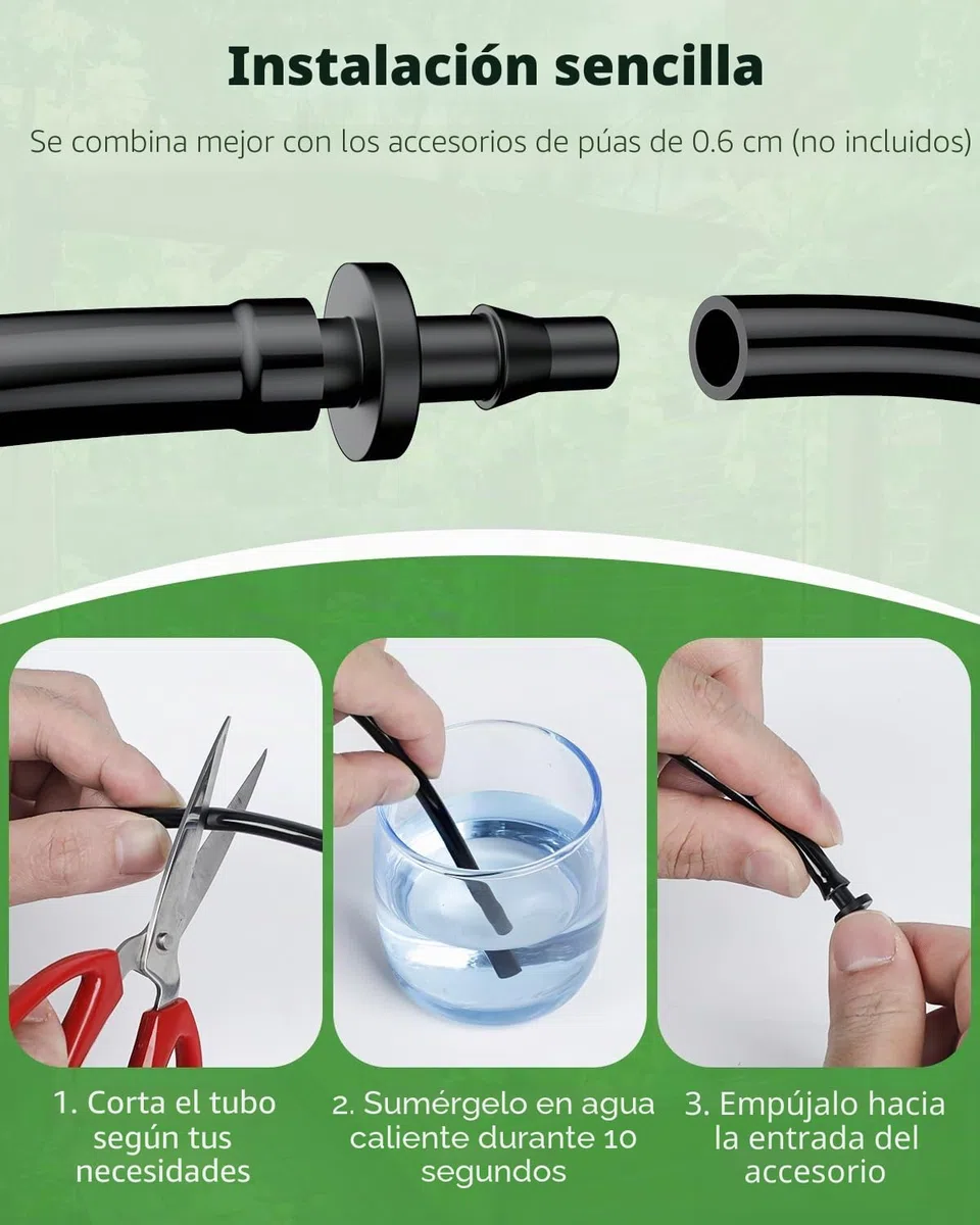 Pawfly 30 M Tubo de riego por goteo, 4-6 mm Tubería de distribución para sistema de riego, Línea de Micro PVC negro, Rollo de manguera para jardín, Pieza de riego por goteo