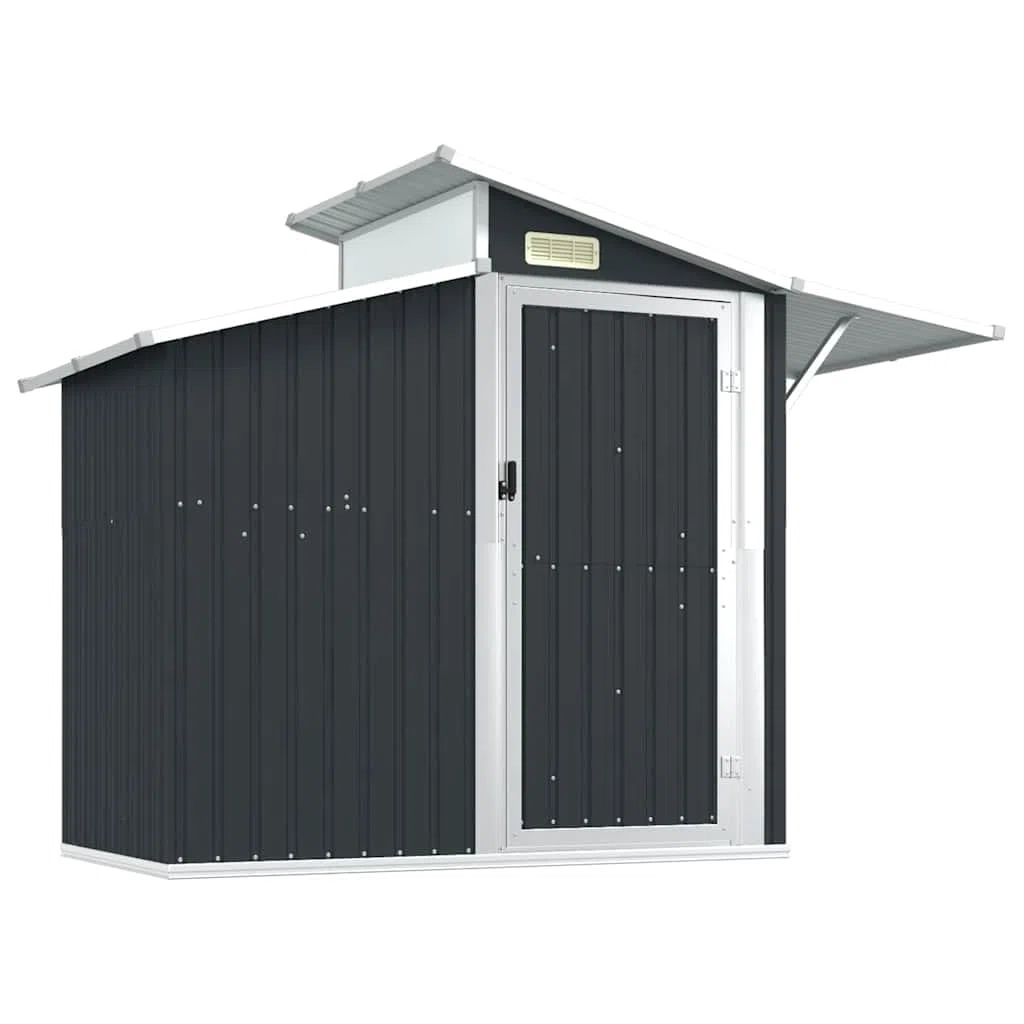 Caseta para electrodomésticos, color antracita, 270 x 130 x 208,5 cm, acero galvanizado