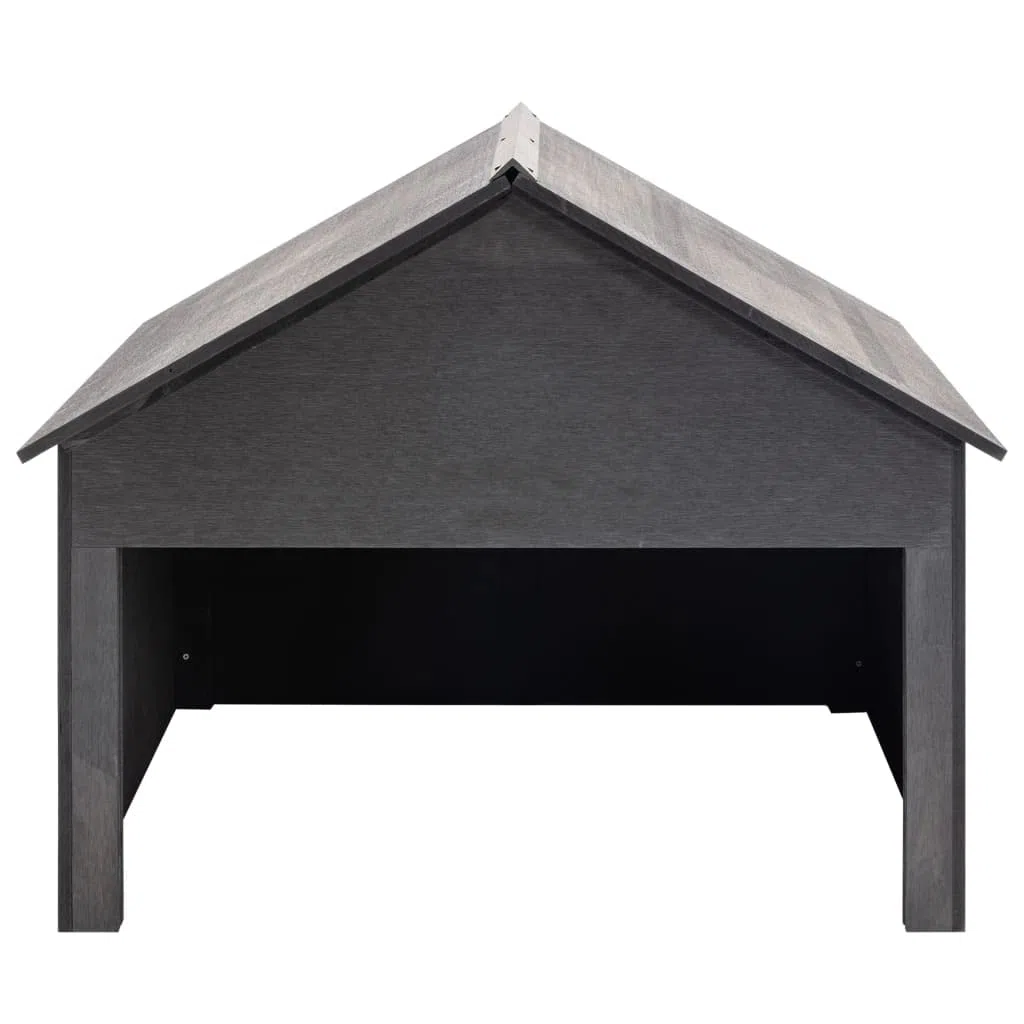 Cortacésped garaje 80 x 80 x 70 cm WPC cortacésped refugio resistente a la intemperie para robot cortacésped estación de carga