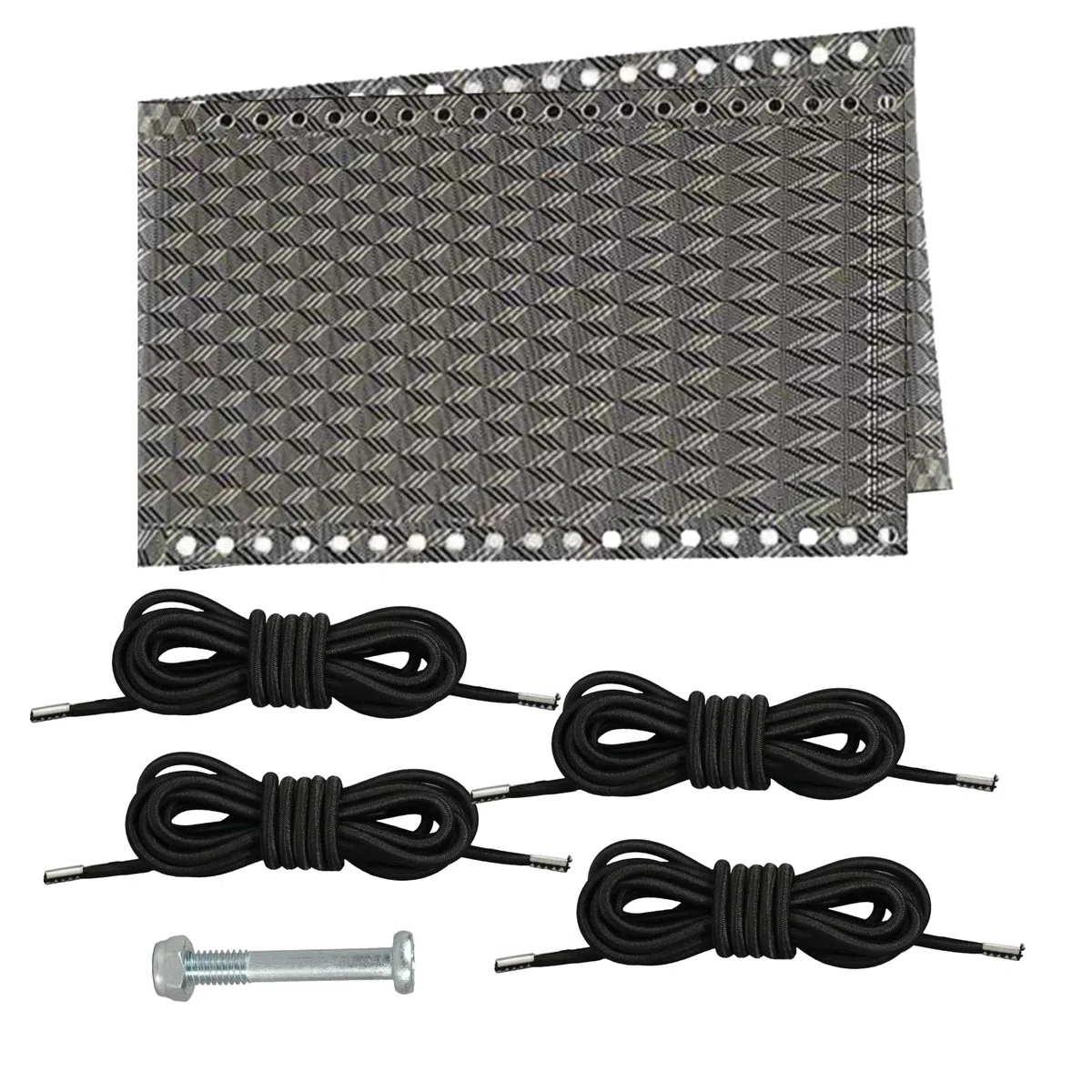 Tela de Repuesto para Tumbona con 4 Cuerdas elásticas (160 x 43 cm), de Repuesto para Silla de Gravedad Cero Silla Plegable jardín reclinable Exterior de reparación (Diamond Shape)