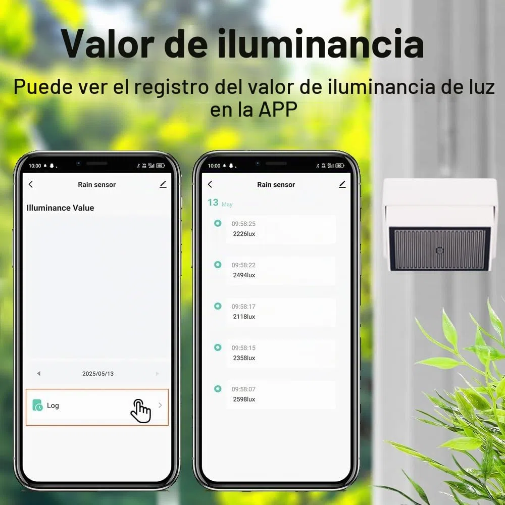 Haozee Tuya Zigbee - Sensor de lluvia con sensor de luz, requiere TUYA HUB, soporta Zigbee2mqtt Home Assistant, IPX4 impermeable para uso en exteriores