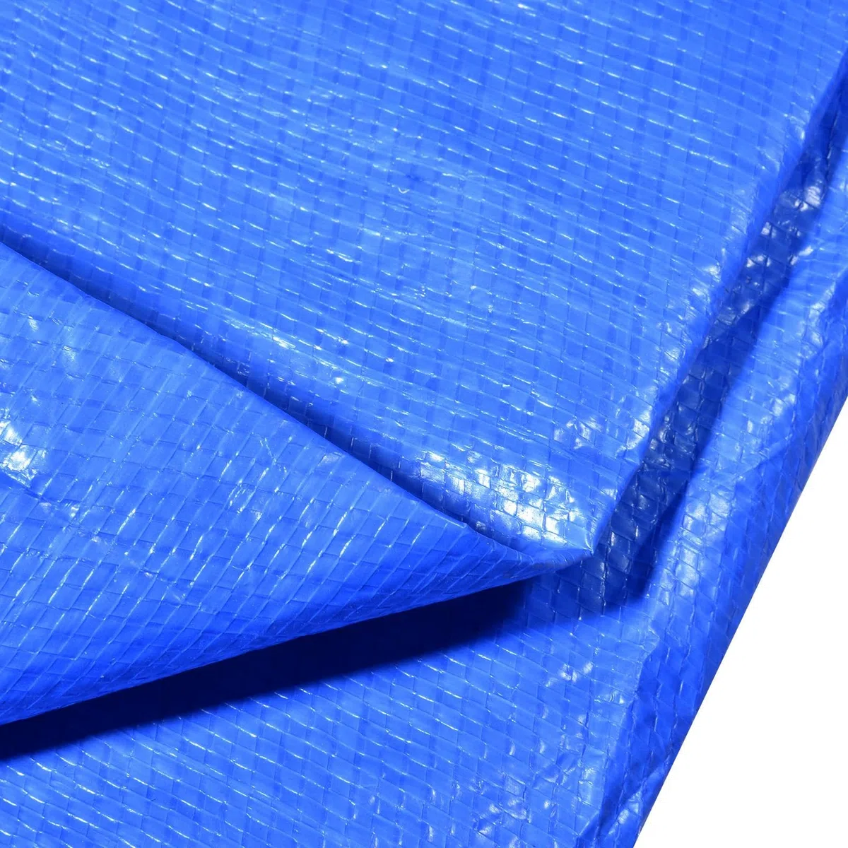Tapiz de Suelo Protector para Piscina 2 x 3 m Rectangular de PE Resistente Color Azul Fácil de Instalar y Almacenar