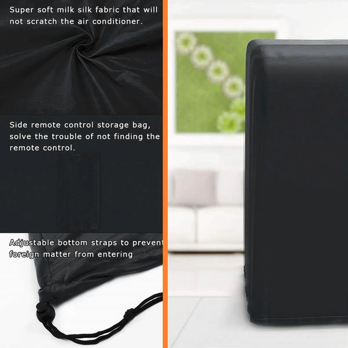 Cubierta para Aire Acondicionado Portátil Impermeable Cubierta antipolvo 40 X 46 X 75 Cm Bolsas de Almacenamiento de Tela Oxford con Cuerda Telescopica Protección para Aire Acondicionado Móvil