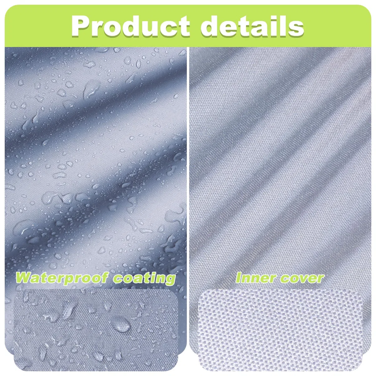2 Piezas Funda para Sillas Apiladas de Jardin Impermeable Fundas Sillas Terraza Exterior con Cordón,210D Oxford Protectora Sillas para Patio Terraza,64x64x120/70CM (Gris)