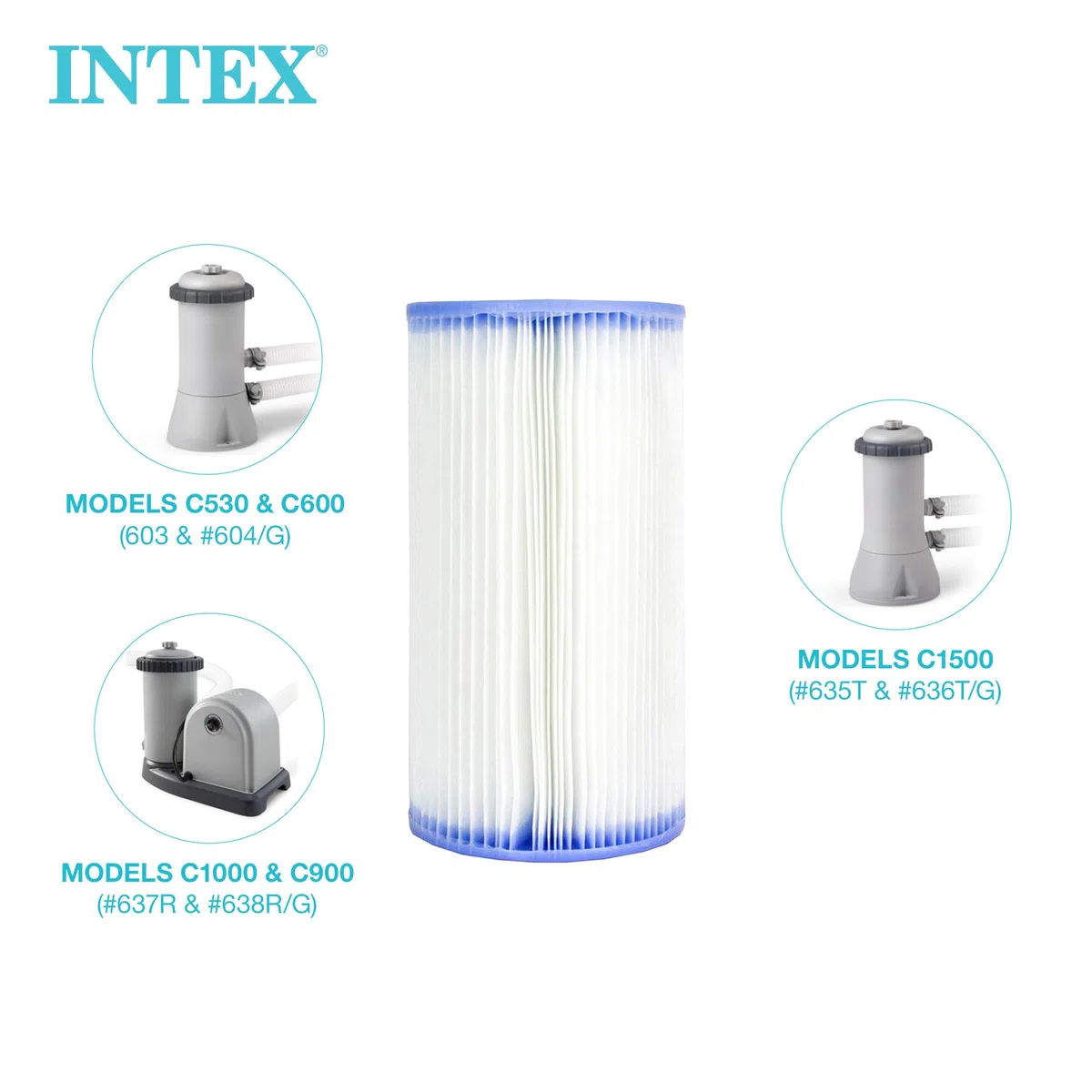 Intex 29002E Cartucho de Filtro Tipo A para Piscinas, Paquete Doble, Blanco, 1 Paquete