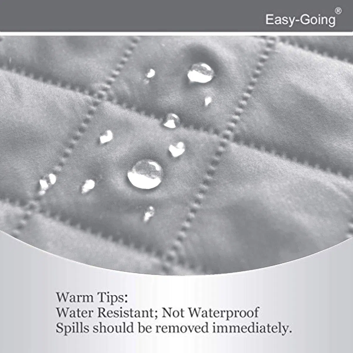 Easy-Going Funda Reversible sofá de 4 plazas, Resistente al Agua, con Tubos de Espuma y Correas elásticas, Protector de Muebles para Mascotas, niños, Perros, Gatos (XX-Grande, Gris Claro/Marfil)