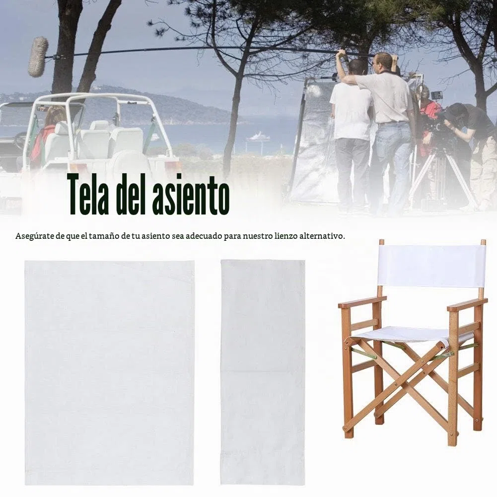 Fundas Silla Director, 1 juego de reemplazo de lienzos de silla, tela de reemplazo de lienzo para silla de director, funda informal para silla de director, suministros para el hogar, accesorios para