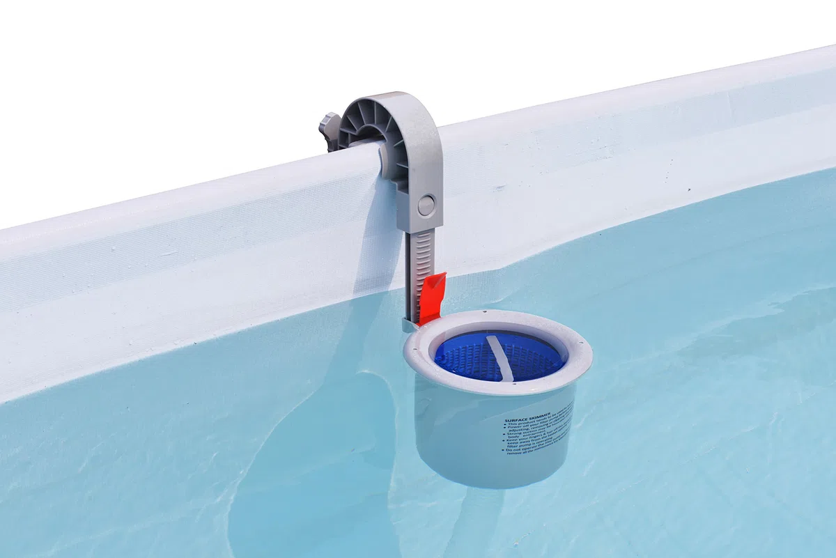 Jilong Avenli 290727 Skimmer - Superficie para Piscina con Marco, Color Gris/Azul, 40 x 19 x 18 cm