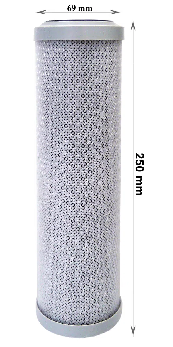 smardy blue Premium CTO-10" 1μm Cartucho de Carbón Activado en Bloque 10 pulgadas, 1 micrón para Osmosis Inversa, Filtro de Agua