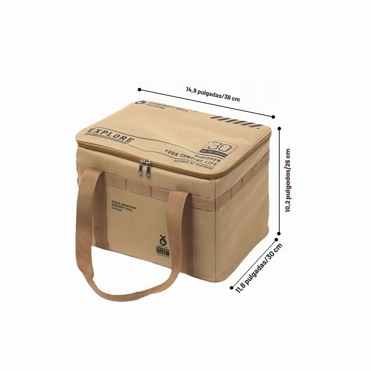 Bolsa organizadora de pícnic, bolsa de almacenamiento impermeable de gran capacidad, organizador plegable para playa, senderismo y manta/utensilios al aire libre
