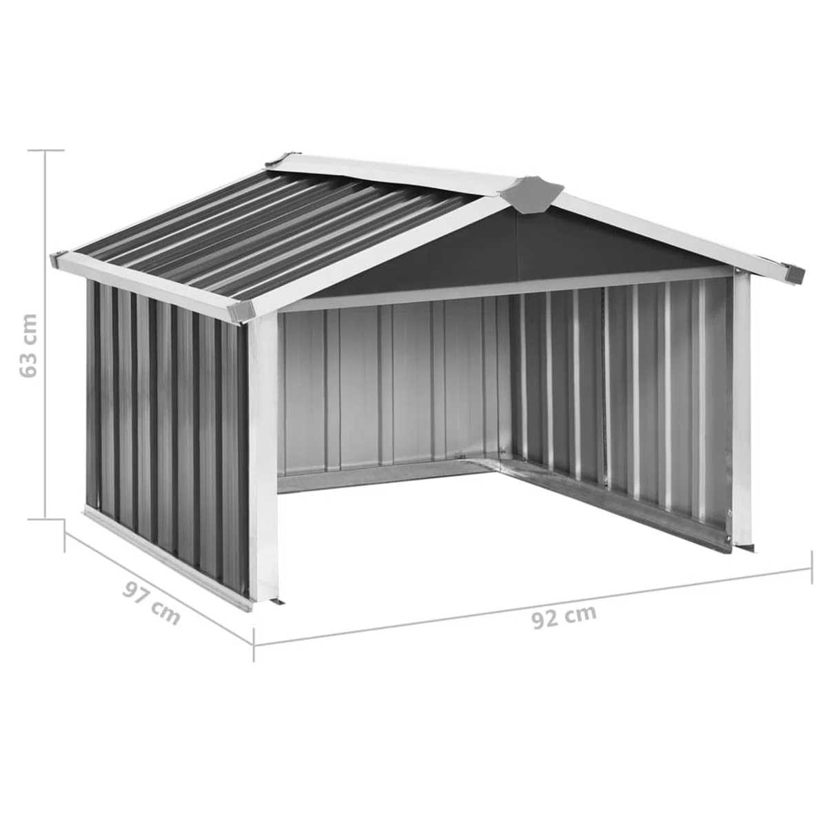 Gecheer Cobertizo para Cortacésped Garaje para Robot Cortacésped Caseta para Robot Cortacésped Cubierta para Robot Cortacésped Acero Galvanizado Gris Antracita 92x97x63 cm