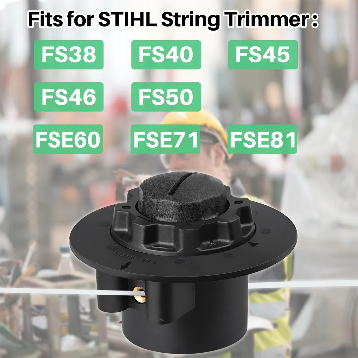 Autocut C5-2 Cabezal para STIHL Desbrozadora FS40 FS45 FS46 FS50 FSE60, Cabezal de Hilo Autocut C 5-2 Bobina Duradero Repuesto Hilo de Corte Accesorios Trimmer Head (1-Pack)