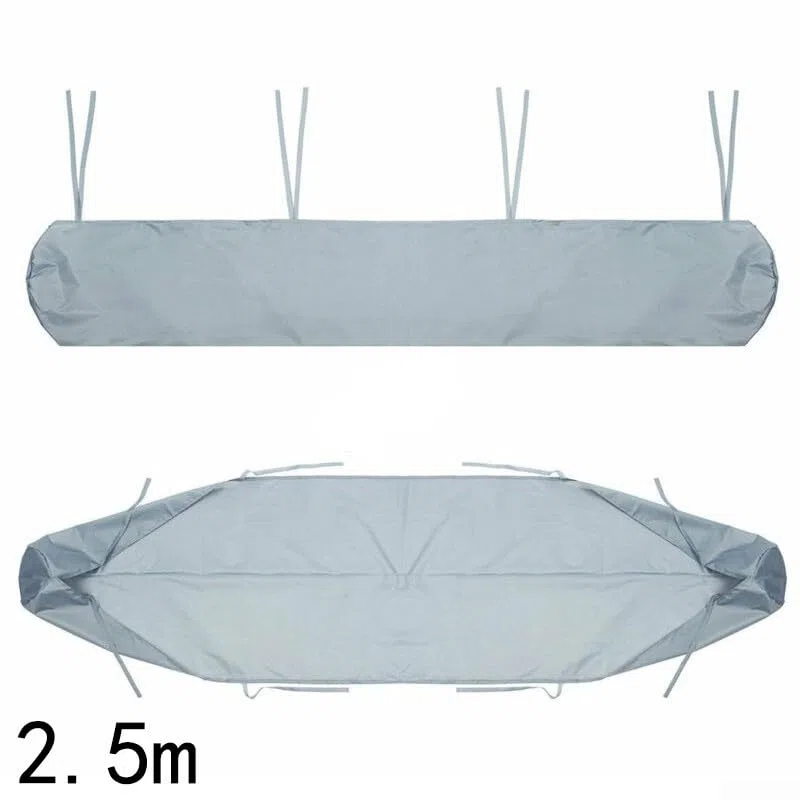 Cubierta protectora para toldo de patio, bolsa de almacenamiento impermeable, protector contra el polvo, para toldos retráctiles manuales, varias longitudes (4 m, gris)