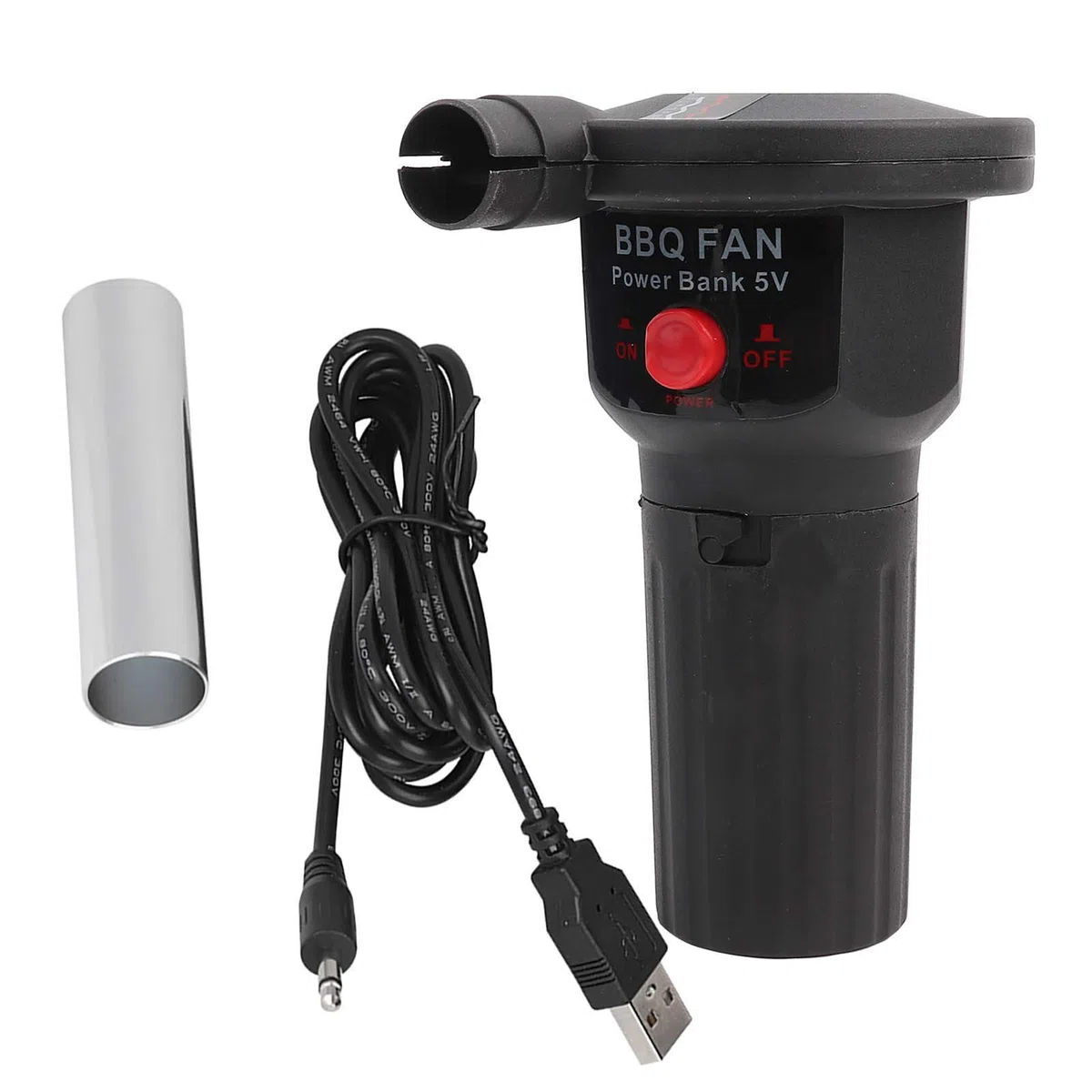 Soplador portátil de barbacoa con cable USB, ventilador de barbacoa de mano, soplador de aire eléctrico, herramienta de fuelle de fuego para cocinar al aire libre, picnic, camping