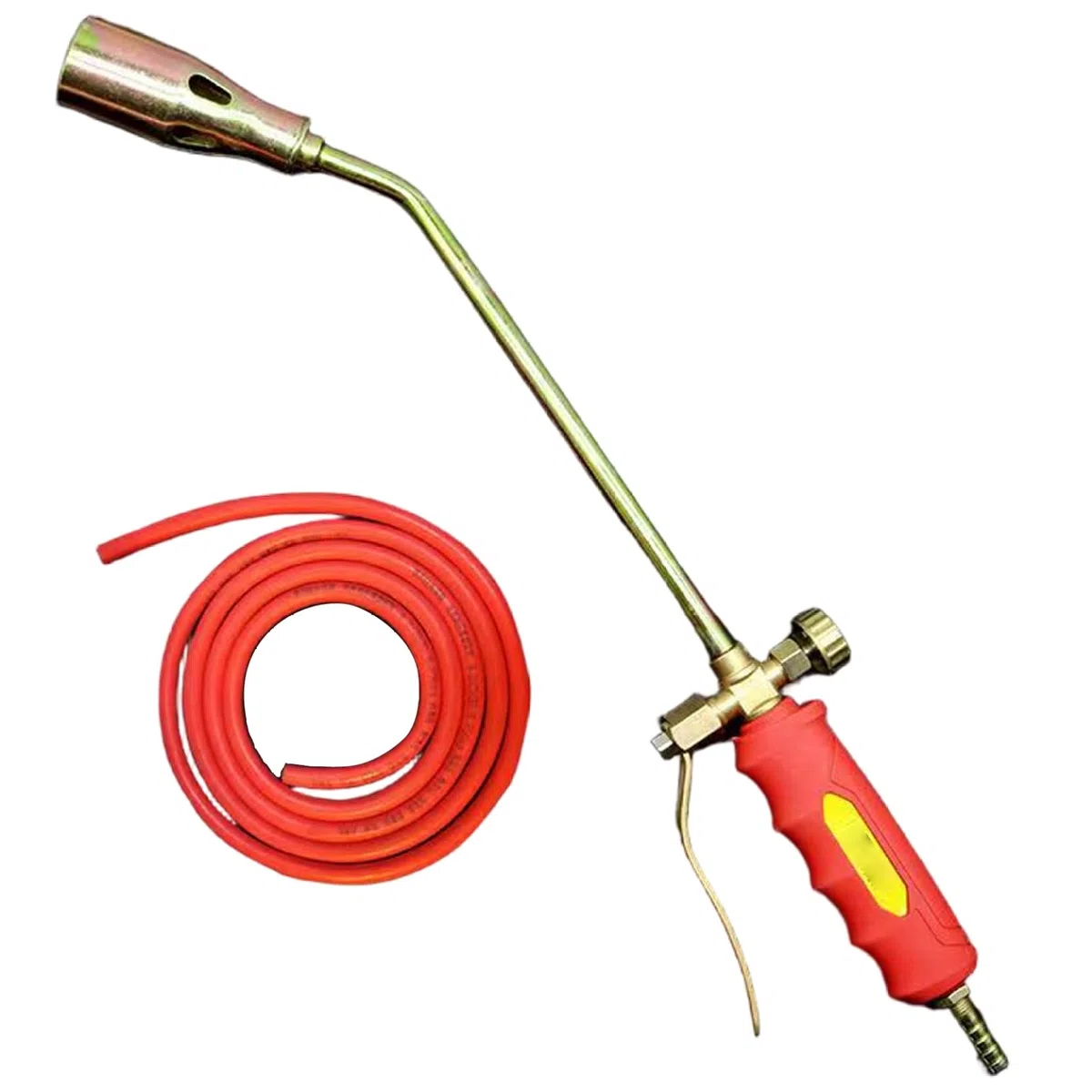 Antorcha para malezas, quemador de malezas de doble interruptor con mango antideslizante, antorcha para desmalezar con tubo de 47 pulgadas para desmalezar y derretir nieve.