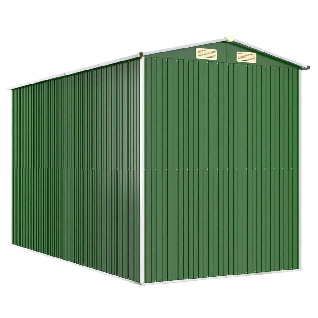 Caseta para electrodomésticos, 192 x 357 x 223 cm, acero galvanizado, color verde