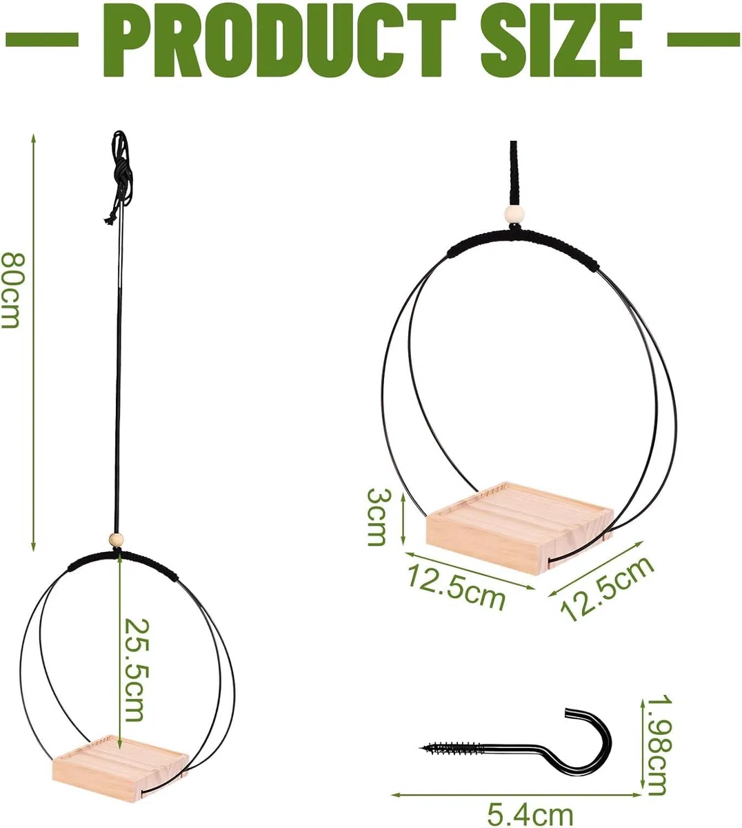 2 Macetas Colgantes de Macramé con Base de Madera Set de 2 Piezas, Colgadores Dorados para Plantas, Maceta Colgante para Interiores y Exteriores, Gancho Incluido