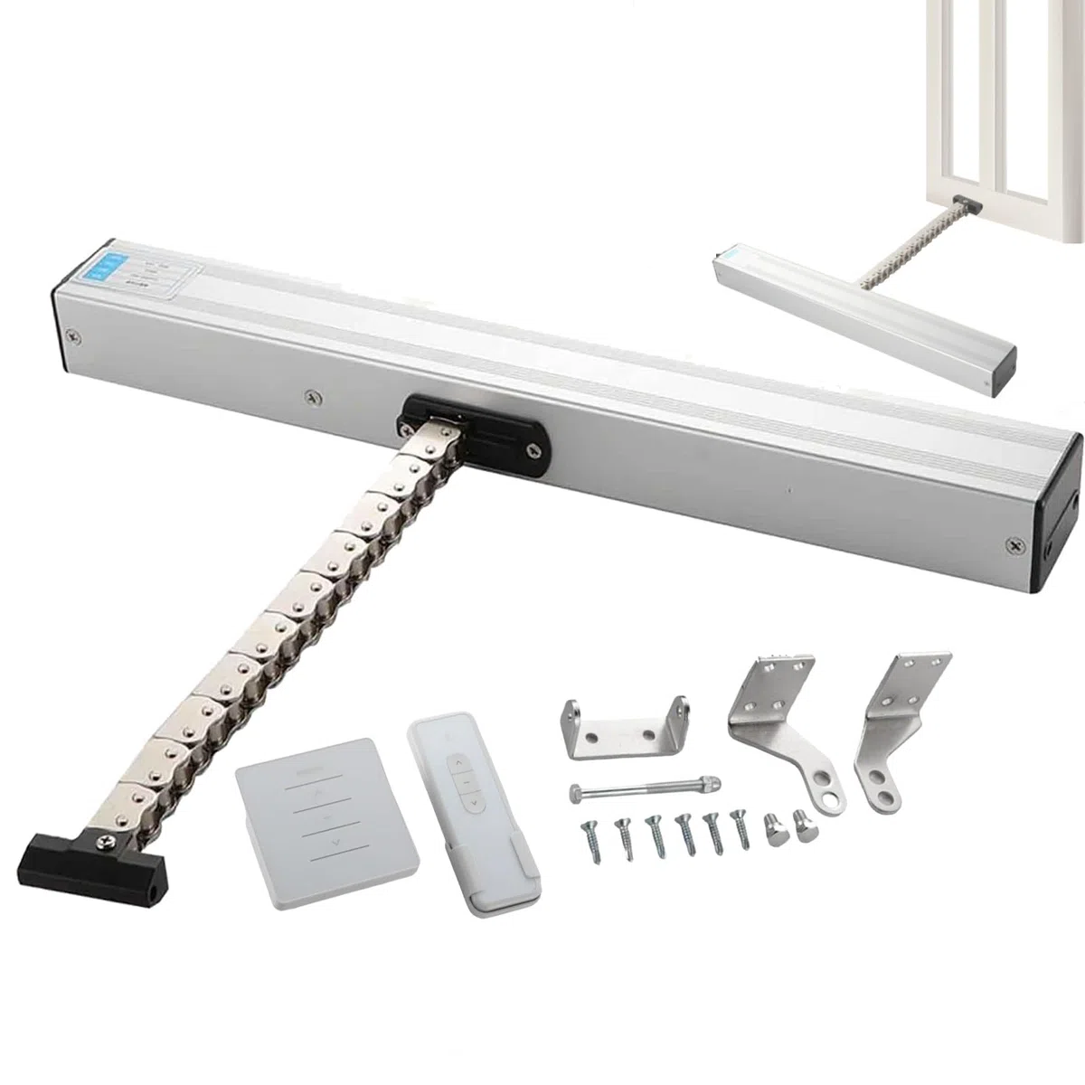 Actuador eléctrico para abrir ventanas con mando a distancia, carrera de 300-1000 mm, fuerza 600N para ventanas abatibles de tragaluz
